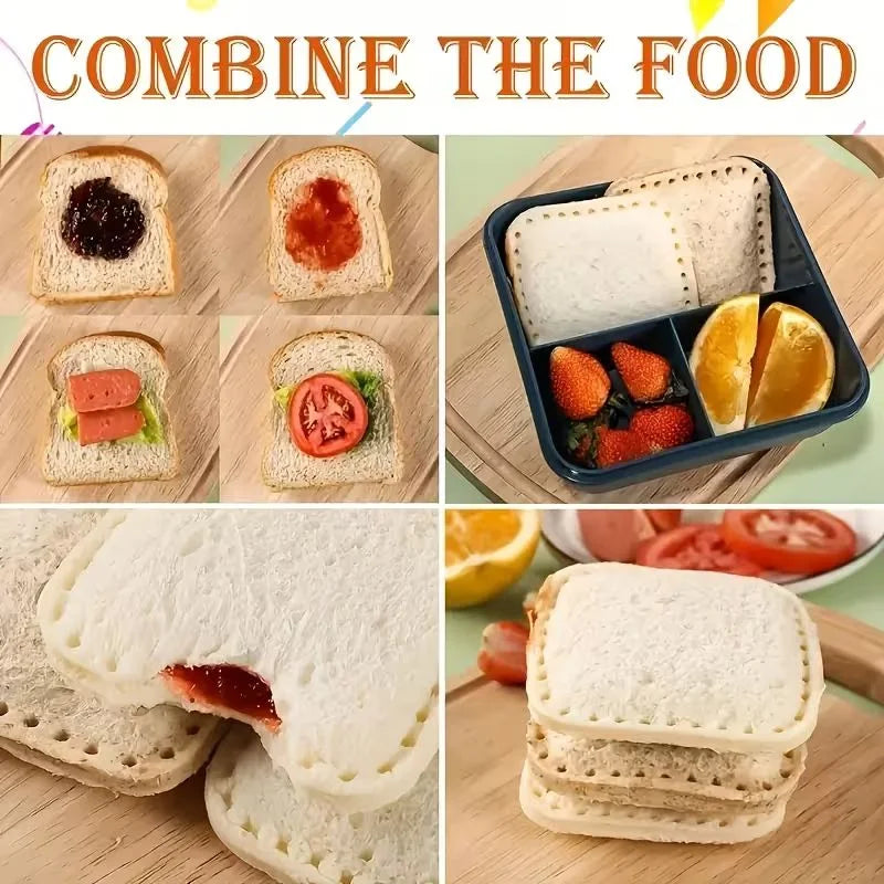 2-in-1 Sandwich Cutter & Sealer | Kids Bread Cutter, Decruster & Uncrustable Sandwich Maker | Random Color